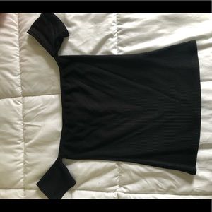 Off the shoulder black reformation top
